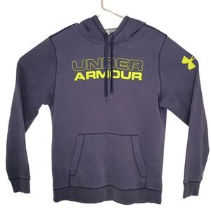 Under Armour Hoodie Mens Small‎ Blue Green Loose Fit Pullover Long Sleeve Hooded